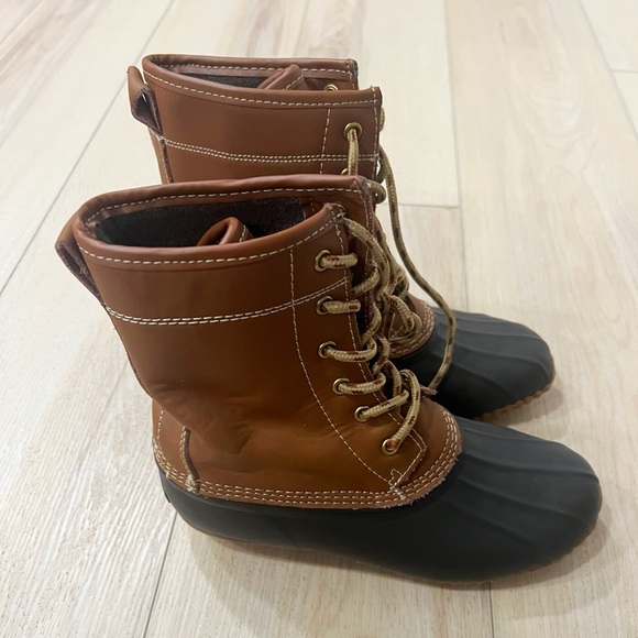 Khombu Shoes - Kombu letty brown leather duck boots